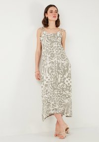 LELA REGULAR FIT - Jerseyjurk - ecru olive