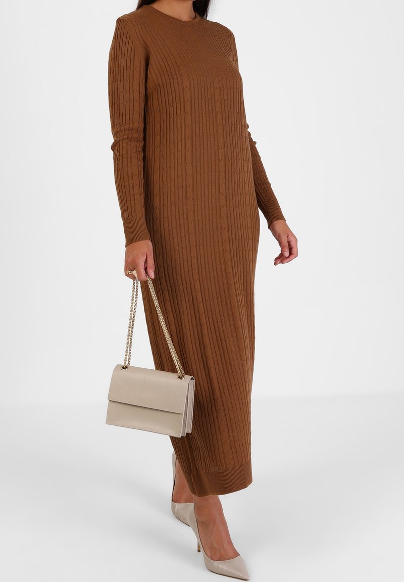 modanisa knit dress Maxi - brown import:promode