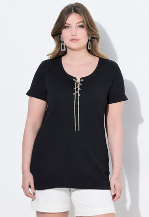 GLITZERSTEINCHEN-BINDEBAND - Blouse - black
