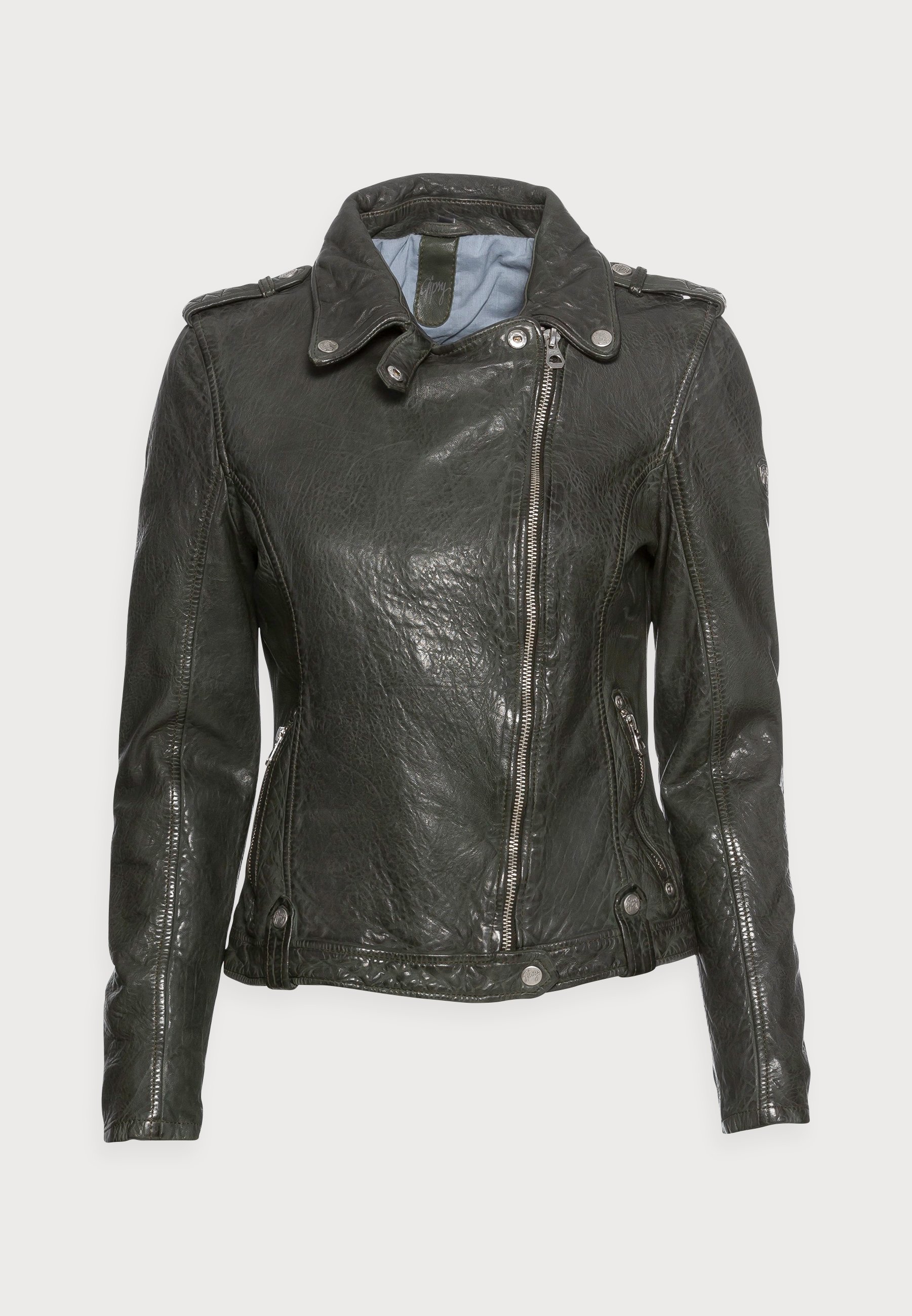 Gipsy GWFANCY LDAV - Chaqueta de cuero - green/verde oscuro - Zalando.es