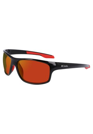 BURR - Sunglasses - shiny black/red orange revo