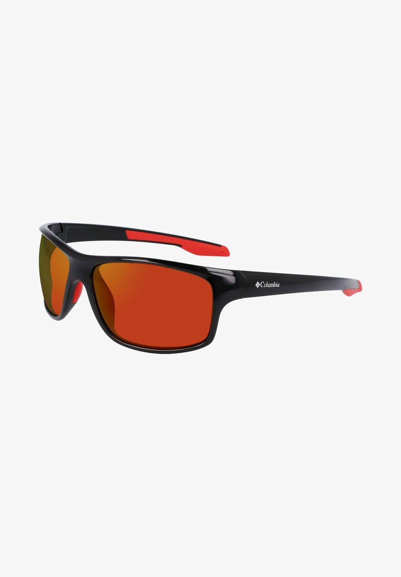 Columbia BURR - Zonnebril - shiny black/red orange revo