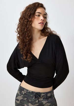 House, LANGARM-T-SHIRT - Top s dlhým rukávom - black