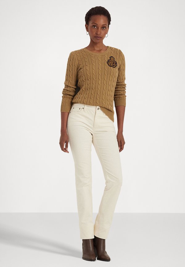 MIDRISE FULL LENGTH - Trousers - mascarpone cream4