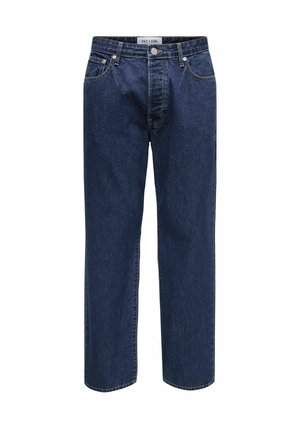 Only & Sons Straight leg jeans - dark blue denim