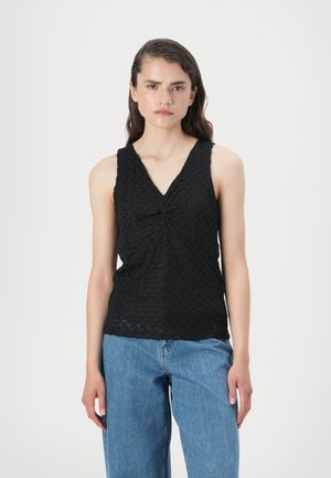 VISOLIRA V NECK - Tops - black beauty