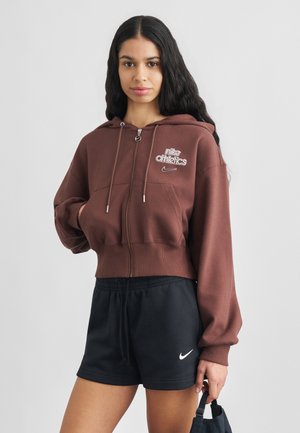 Zip-up sweatshirt - chocolate
