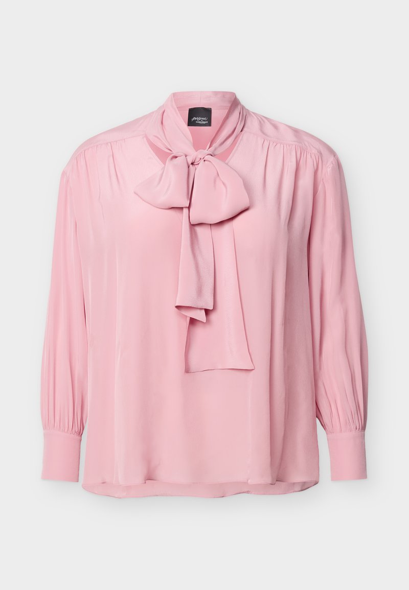Chemisier Marina Rinaldi Sport Blanc Rayé Rose - Taille 29 (54/56) - Coton Stretch - Occasion Très Bon état