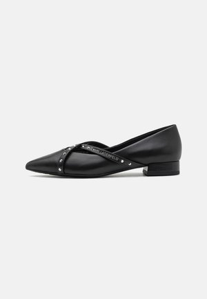 KERRIE KROSSTRAP STUDS - Balerinos tipo bateliai su dirželiu ties kulkšnimi - black