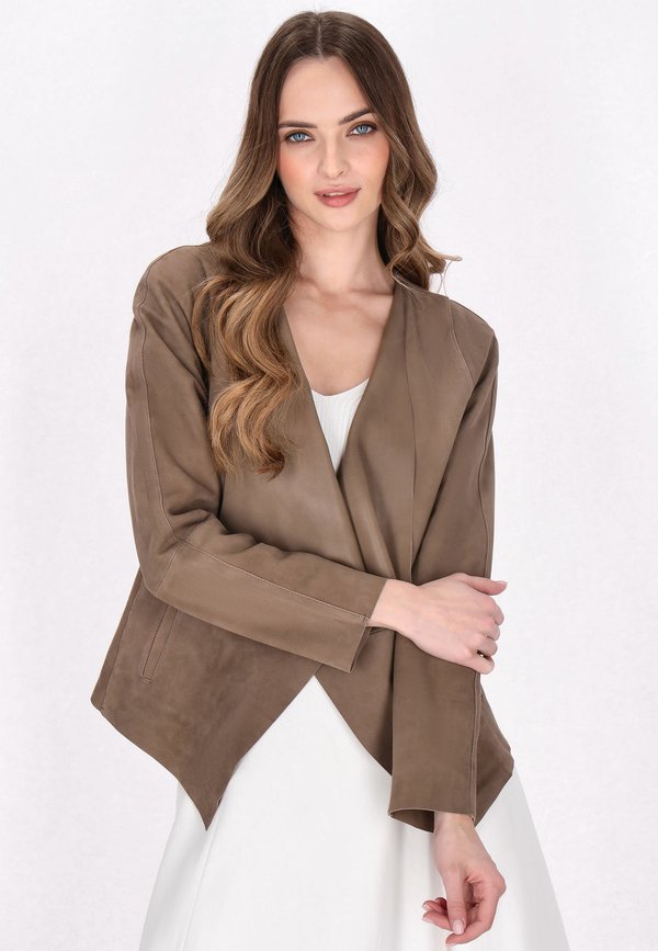 Lederjacke - dark stone