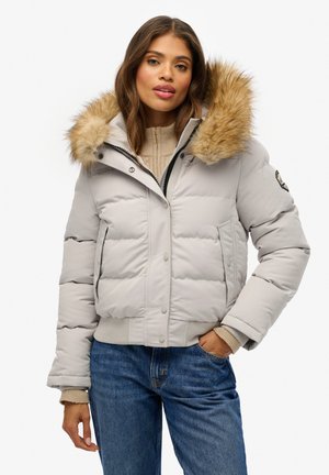 Superdry & Co, SUPERDRY EVEREST HOODED BOMBER JACKET... - Winterjas - moonlight grey