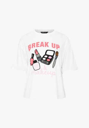 Yours Clothing, WOMEN'S GRAPHIC T-SHIRTS - - Langærmet T-shirt - ivory