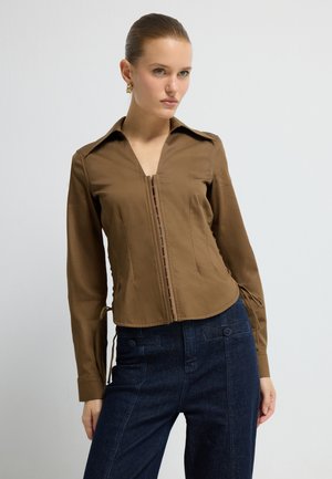 Overhemdblouse - olive