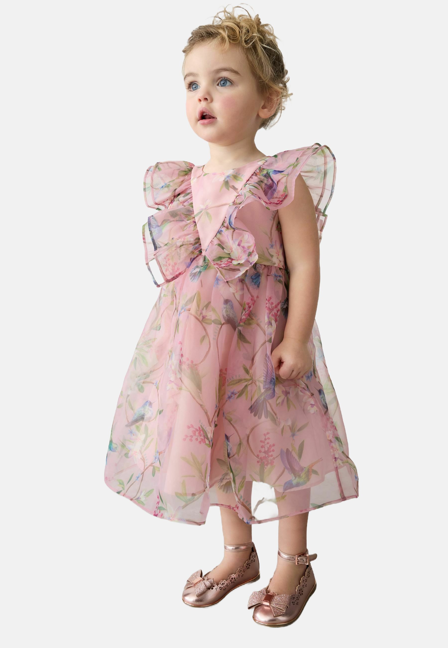 Baker by Ted Baker REGULAR FIT - FLORAL PRINTED ORGANZA - Day dress - pink  - Zalando