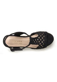 LASCANA Sandalen met sleehak - schwarz