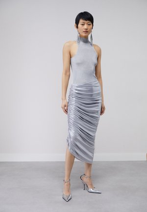 Norma Kamali DIANA LONG SKIRT - Jupe crayon - silver