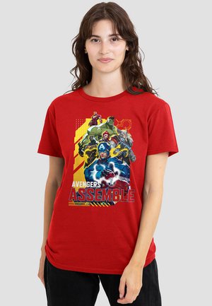 RIVALS AVENGERS ASSEMBLE GROUP - Print T-shirt - red