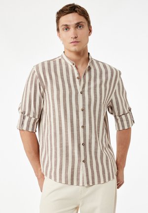 MANDARIN NECK - Skjorta - brown