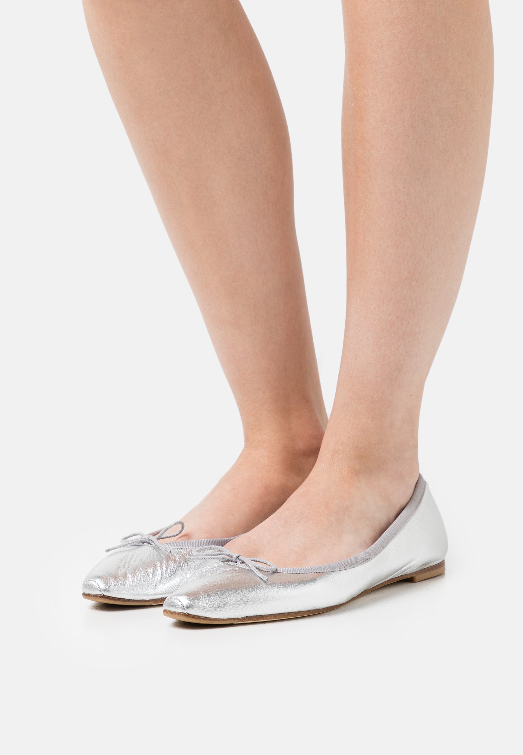 silver ballet pumps