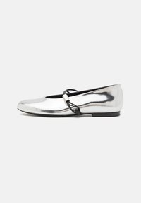TUTU MIRROR - Ankle strap ballet pumps - silver