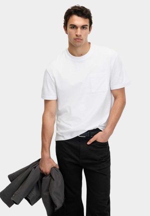 Marks & Spencer MIDWEIGHT POCKET - T-shirt basic - white