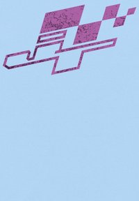 Fialové geometrické tvary s texturovaným povrchem na světlomodrém pozadí, s ostrými liniemi a výraznými segmenty.