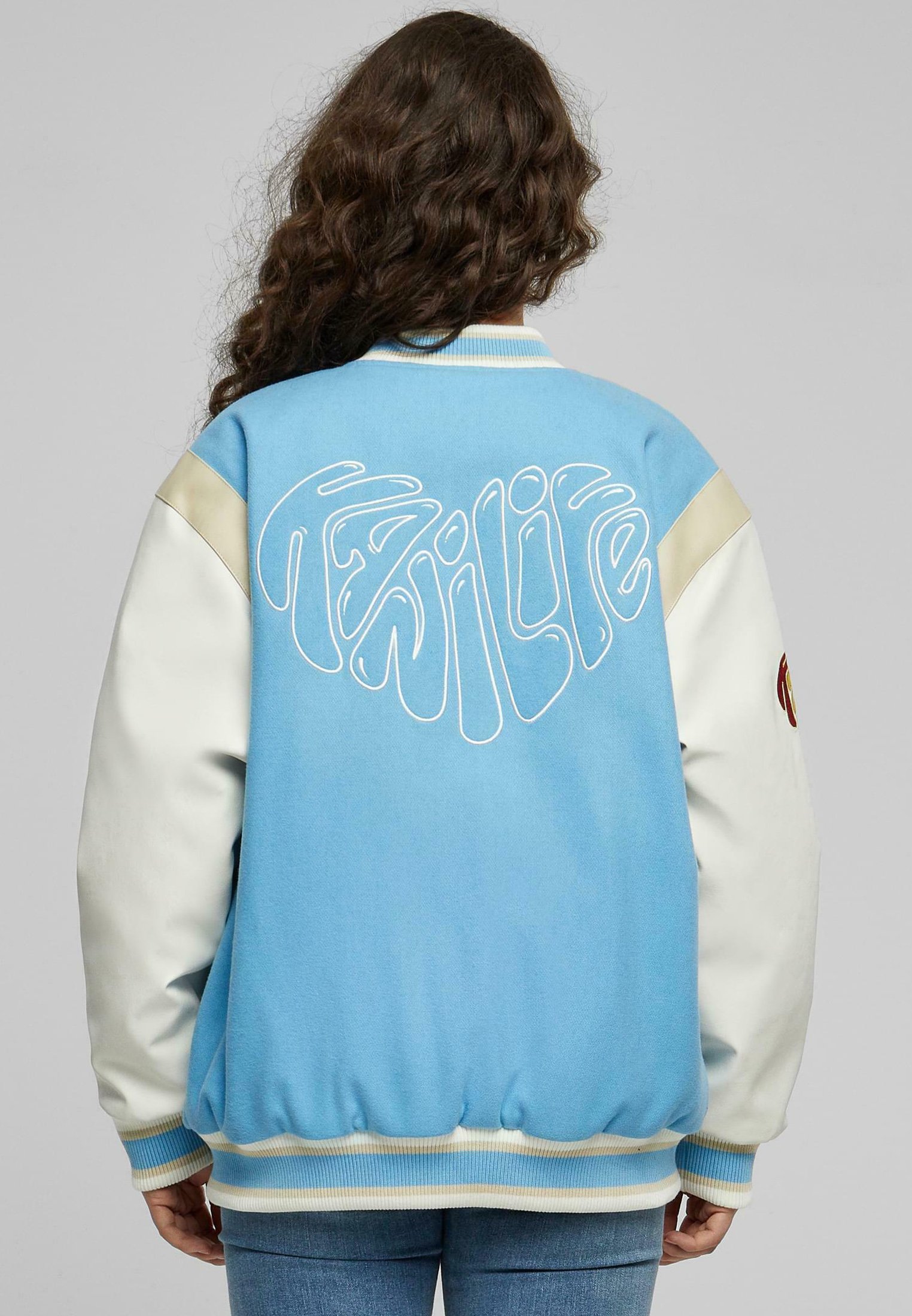 KARL KANI◆カールカナイ フーディ College Heavy Crop [Blue] Karl Kani Clothing