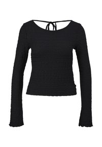 QS À MANCHES LONGUES EN TROMPETTE - Blouse - schwarz