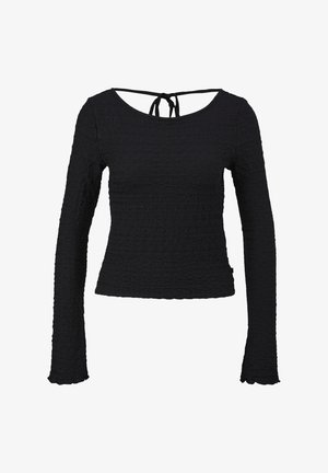 QS À MANCHES LONGUES EN TROMPETTE - Bluse - schwarz