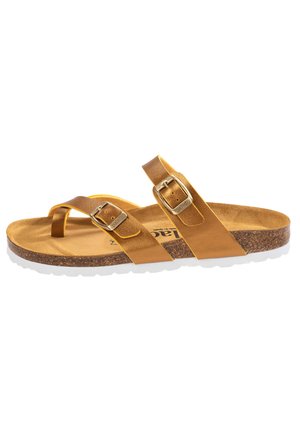 CRES - Pantolette flach - senf gold met