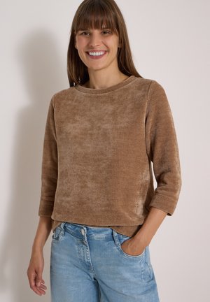 Cecil, 3/4-ARM SHIRT AUS CORD MIT BOAT NECK - Blouse - creamy mocha