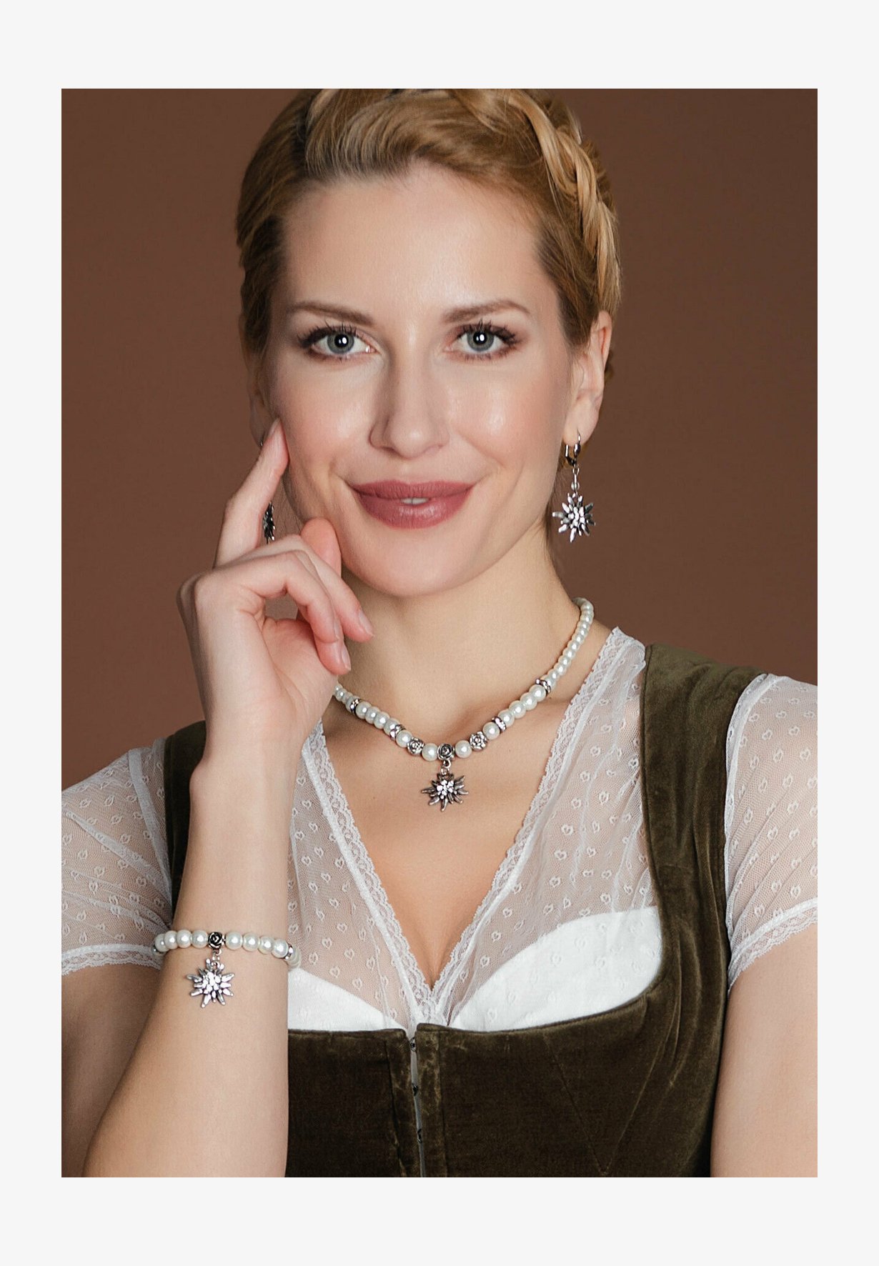 Alpenflüstern Orecchini Dirndl Con Strass – Gioielli Tradizionali Bavaresi, Fatti A Mano, Eleganti E Moderni