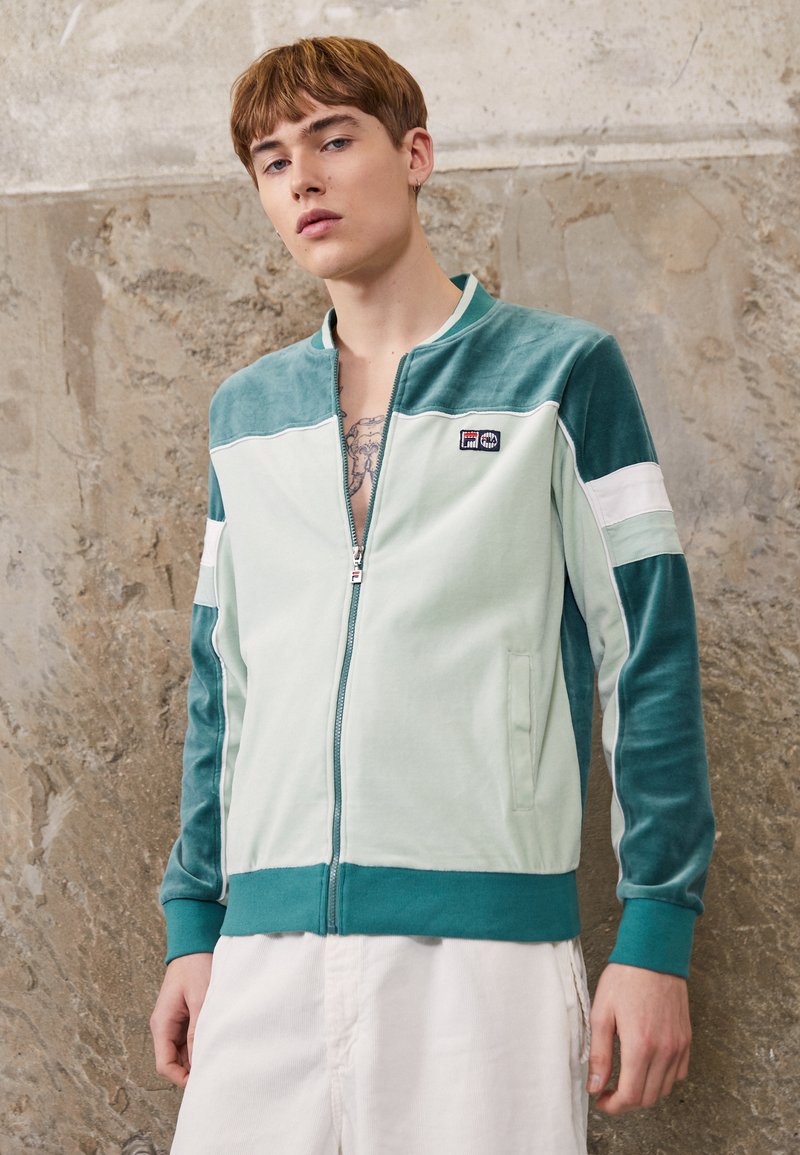 Fila ZIELITZ JACKET WITH ZIPPER Zipup sweatshirt blue spruce/silt