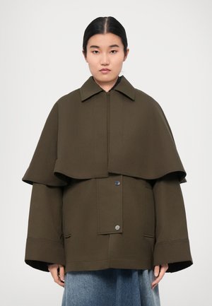 MALIN - Short coat - brown moss