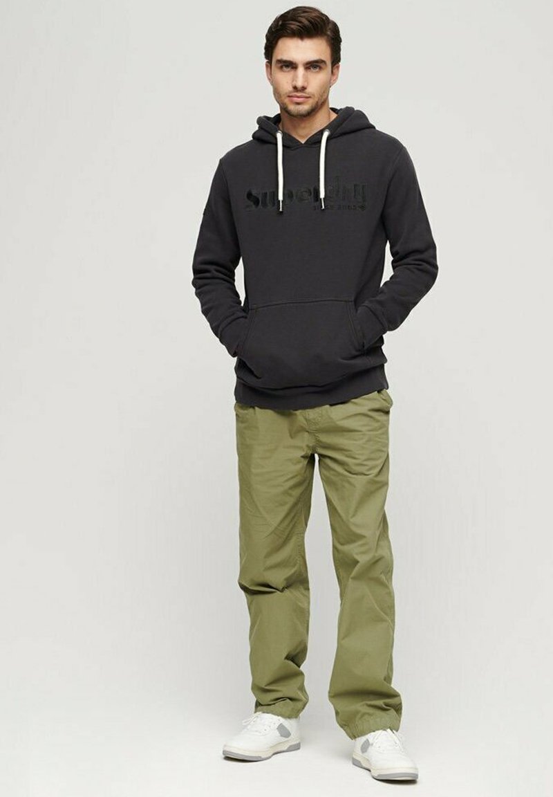Pull à Capuche Superdry Homme - Noir - Imprimé Graphique - Taille M - Occasion TBE