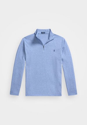 Polo Ralph Lauren Big & Tall JACQUARD QUARTER ZIP PULLOVER - Strickpullover - lattice blue heather
