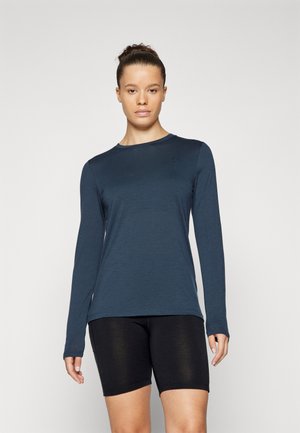 ABISKO WOOL LS W - Topper langermet - dark navy