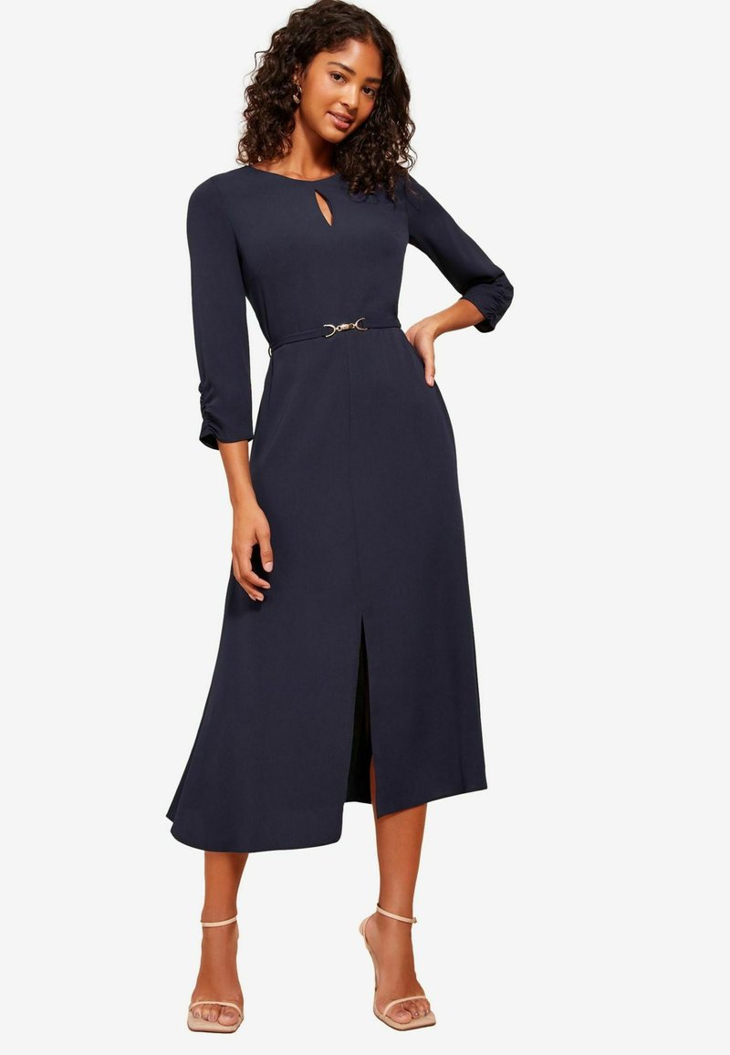 Friends Like These TULIP SLEEVE BELTED FLUTE HEM - REGULAR FIT - Dienas kleita - navy blue