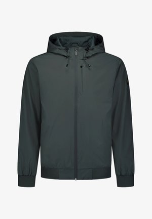 NO EXCESS, HOODED SUMMER JACKET - Sweater met rits - dark steel