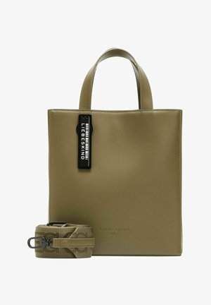 PAPER BAG TOTE S KLEINE LEDERHANDTASCHE - Handbag - olive paste