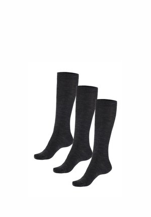 3 PACK - Kniestrümpfe - x anthrazit
