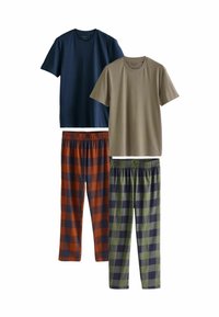 Unselected, navy blue stone check