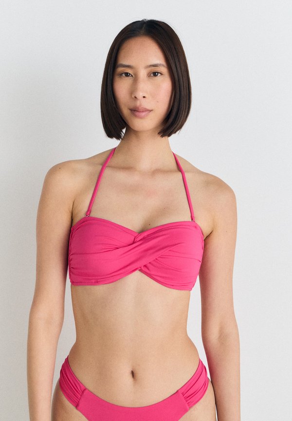COLLECTIVE TWIST BANDEAU - Bikini top - raspberry