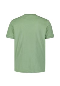 Korte mouwen t-shirt van lichtgroene katoen, met een klassieke ronde hals en een gladde textuur zonder zichtbare patronen of accenten.