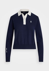 PERFORMANCE POLO COLLAR JUMPER - Strickpullover - refined navy