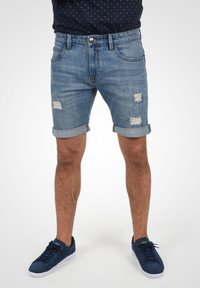 INDICODE JEANS IDHALLOW - Kratke hlače od trapera - blue wash