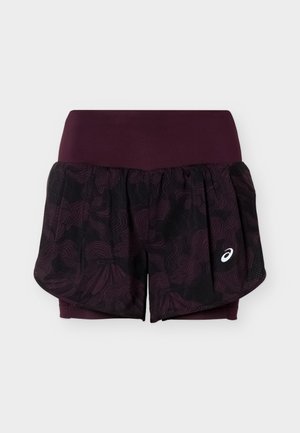 ASICS, ROAD ALL OVER PRINT - 2-in-1 Shorts - dark aubergine