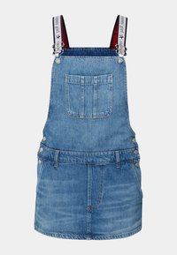 GIRL DUNGAREE DRESS - Jeanskleid - indigo wash/ecru