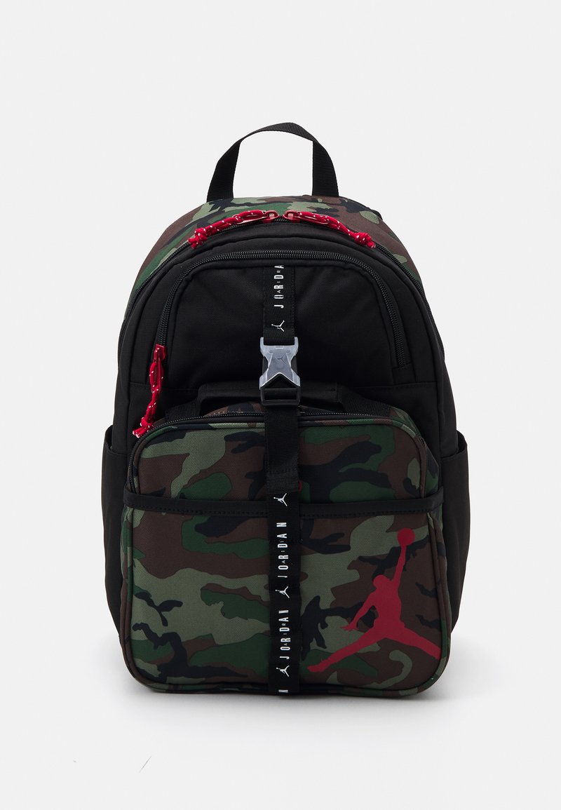 Jordan - JAN LUNCH BACKPACK UNISEX - Nahrbtnik - black/white /university red, Povečajte