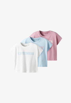 CROP 3ER-PACK KURZARM - Majica kratkih rukava s printom - orchid smoke